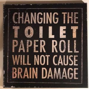 Rustic Bathroom Sign